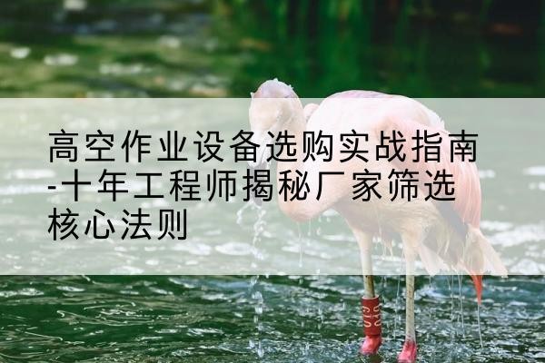 隆尧剪叉式升降机厂家-高空作业设备选购实战指南-十年工程师揭秘厂家筛选核心法则