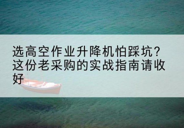 隆尧高空作业升降机厂家推荐-选高空作业升降机怕踩坑？这份老采购的实战指南请收好